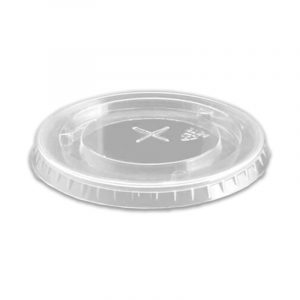 Flat Straw Lid For 32 oz. (107mm) Recyclable Plastic Cup