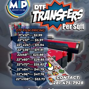 DTF Transfer (Per sq.ft.)